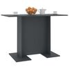 vidaXL Mesa de comedor de madera contrachapada gris 110x60x75 cm