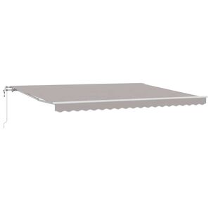 vidaXL Toldo retr&aacute;ctil Gris Claro 450 x 350 cm Tela y Aluminio