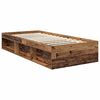 vidaXL Estructura de cama con cabecera Madera vieja 90 x 190 cm