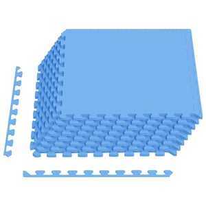 vidaXL Tapete para piscina 24 uds. Azul 8,64 m&sup2; Espuma EVA