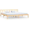 vidaXL Estructura de cama doble sin colch&oacute;n madera maciza