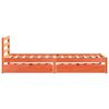 vidaXL Estructura de cama sin colch&oacute;n madera maciza marr&oacute;n 90x190 cm