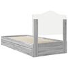 vidaXL Cama con almacenamiento con cabecera Gris Sonoma 90 x 190 cm