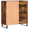 vidaXL Mueble discos madera contrachapada roble ahumado 84,5x38x89 cm