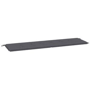 vidaXL Coj&iacute;n de banco de jard&iacute;n tela Oxford gris antracita 180x50x3 cm