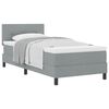 vidaXL Cama tipo Box Spring con colch&oacute;n Gris Claro 80 x 200 cm tela