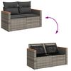 vidaXL Set de muebles de jard&iacute;n 6 pzas y cojines rat&aacute;n sint&eacute;tico gris