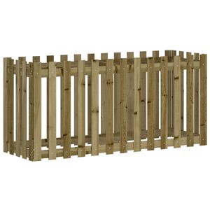 vidaXL Arriate elevado jard&iacute;n valla madera impregnada pino 150x50x70cm