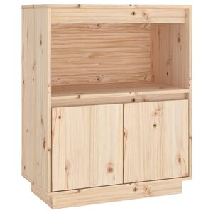 vidaXL Aparador de madera maciza de pino 60x34x75 cm