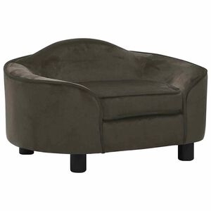 vidaXL Sof&aacute; para perros felpa gris oscuro 67x47x36 cm