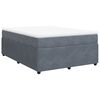 vidaXL Cama box spring con colch&oacute;n terciopelo gris oscuro 160x200 cm