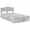 vidaXL Estructura de cama Gris Concreto 120 x 190 cm Madera Ingenieril