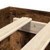 vidaXL Estructura de cama sin colch&oacute;n madera roble ahumado 120x190 cm
