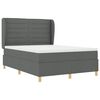 vidaXL Cama con Somier y Colch&oacute;n Gris Oscuro 90x190 cm de Tela tela