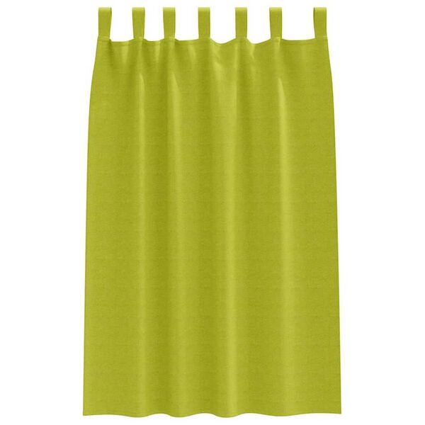 vidaXL Cortinas Opacas con Anillas 2 pcs Verde 175 x 140 cm Poli&eacute;ster
