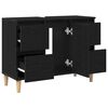 vidaXL Gabinete de Lavabo para Ba&ntilde;o Roble Negro 80 x 33 x 60 cm