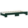vidaXL Sof&aacute; cama nido con colch&oacute;n terciopelo verde oscuro 90x200 cm