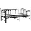 vidaXL Estructura sof&aacute; cama extra&iacute;ble sin colch&oacute;n metal negro 90x200cm