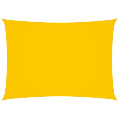 vidaXL Toldo de vela rectangular de tela oxford amarillo 2,5x5 m