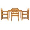 vidaXL Conjunto de Comedor de Jard&iacute;n 5 pcs Marr&oacute;n