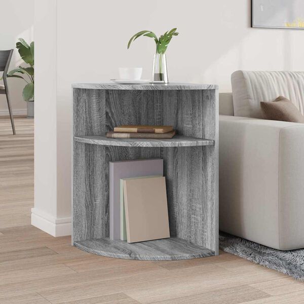 vidaXL Mesa Auxiliar Gris Sonoma 39,7 x 39,7 x 60 cm