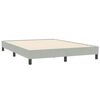 vidaXL Cama box spring con colchón terciopelo gris claro 140x210 cm