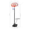 vidaXL Canasta de baloncesto port&aacute;til 250 cm
