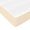 vidaXL Cama box spring con colch&oacute;n tela color crema 180x200 cm