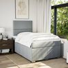 vidaXL Cama box spring con colch&oacute;n tela gris claro 120x190 cm