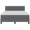 vidaXL Cama tipo Box Spring con colch&oacute;n Gris oscuro 140 x 200 cm tela