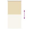vidaXL Estor Enrollable Opaco Beige 70x130 cm Tela Ancho 65,7 cm