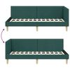 vidaXL Estructura de cama en esquina Verde oscuro 100 cm x 200 cm