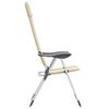 vidaXL Sillas de camping plegables 2 unidades aluminio crema