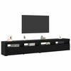 vidaXL Gabinete de TV 2 pcs Roble Negro 240 x 35 x 40 cm
