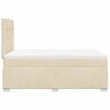 vidaXL Cama box spring con colch&oacute;n tela color crema 120x200 cm