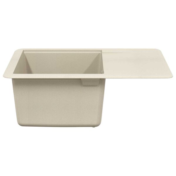 vidaXL Lavabo Beige 560 x 460 mm 80% Cuarzo y 20% Resina