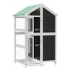 vidaXL Casita para p&aacute;jaros madera maciza pino gris 97x81x152 cm
