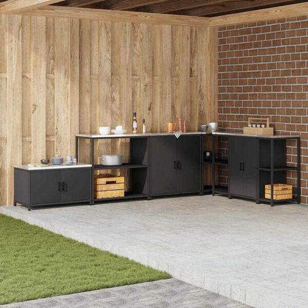 vidaXL Almacenamiento de cocina Verde Oliva 60 x 50 x 92 cm Acero