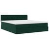 vidaXL Estructura de cama otomana con colch&oacute;n verde oscuro 200x200 cm
