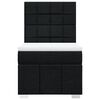 vidaXL Cama box spring con colch&oacute;n tela negro 100x200 cm