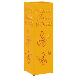 vidaXL Soporte para Paraguas de Lluvia Mostaza 15,5 x 15,5 x 49 cm
