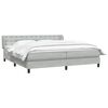 vidaXL Cama box spring con colchones terciopelo gris claro 180x210 cm