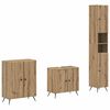 vidaXL Juego de armarios de ba&ntilde;o de 3 piezas BREDA Roble artisan