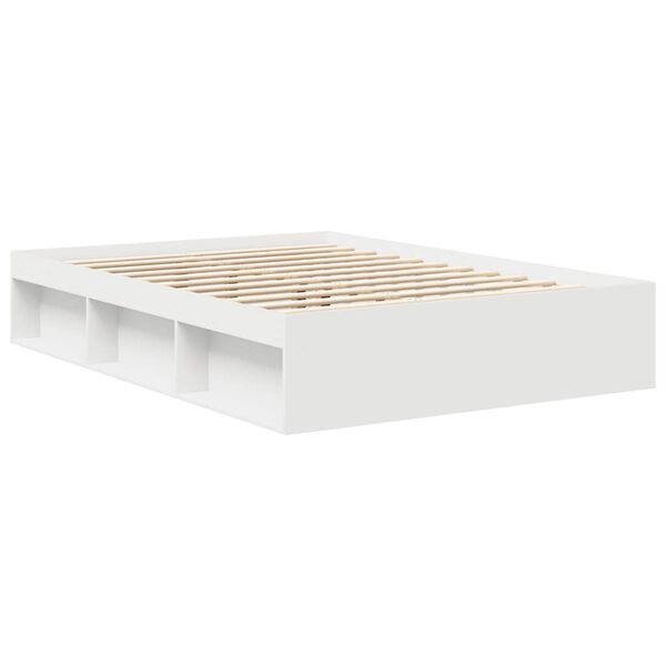 vidaXL Estructura de cama doble sin colch&oacute;n blanco 135x190 cm