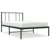 vidaXL Estructura cama sin colch&oacute;n con cabecero metal negro 75x190 cm