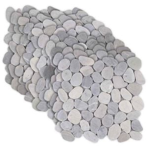 vidaXL Baldosas de Guijarros Gris 30 x 30 cm Guijarro de R&iacute;o