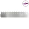 vidaXL Borduras para c&eacute;sped 20 pcs Plateado 103 x 0,05 x 22 cm