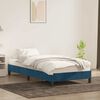 vidaXL Estructura de cama sin colch&oacute;n terciopelo azul oscuro 100x210cm