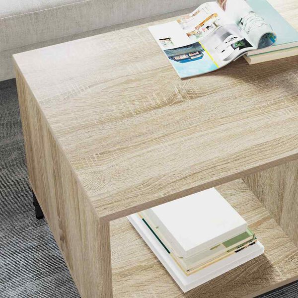 vidaXL Mesa de Caf&eacute; Roble Sonoma 90 x 49 x 46 cm Madera de ingenier&iacute;a