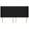 vidaXL Cabecero con orejas de tela negro 183x16x118/128 cm